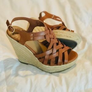 Leather wedge sandals - Fergie